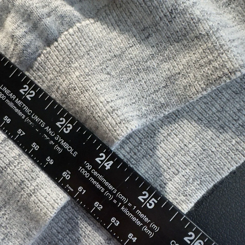 Nautica V-Neck Sweater Mens Large Grey Marl Cotton Classic Preppy Quiet Luxury